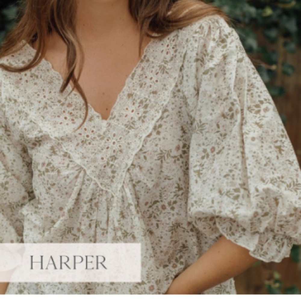 Neuflora 100% cotton Harper blouse Women’s sz M